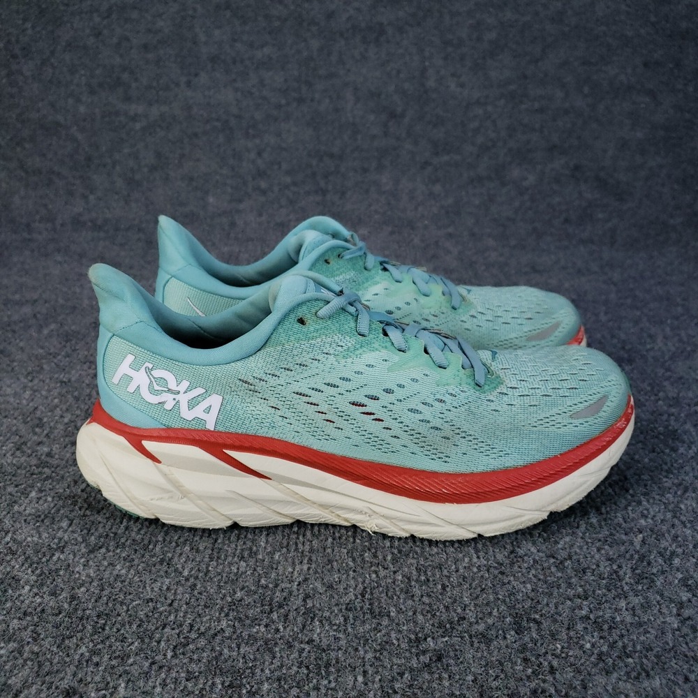 Hoka One One Clifton 8 Shoes Womens Size 9 Blue Running Sneakers 1119394 AEBL